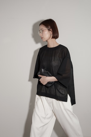 【追加予約】desert sheer blouse(black)8月末から9月上旬頃に発送