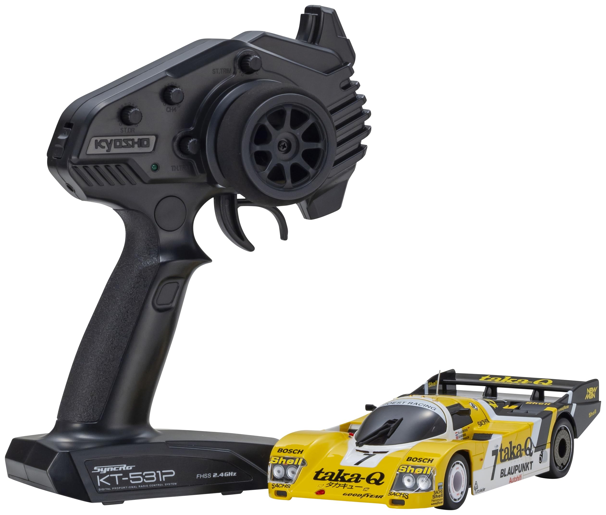 ホビーラジコン LH 44 T-Works ティーワークス】2WD用フロントホイール・イエロー [TE-218-AY