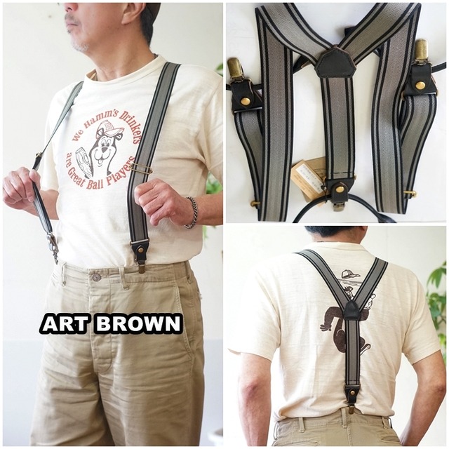 ARTBROWN アートブラウン　サスペンダー　 クロムエクセルレザー　FGF00160AB