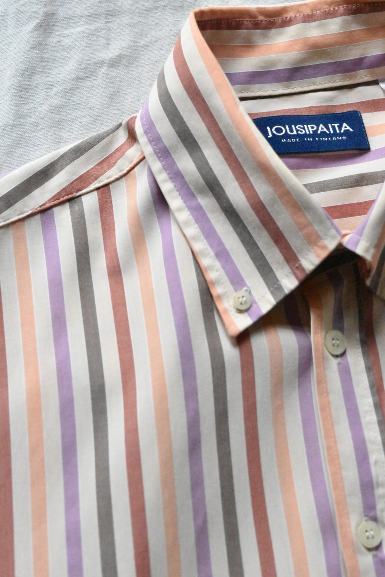 Finland made multi stripe S/S shirt