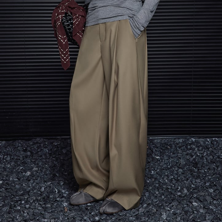 High waist wide leg pants S213