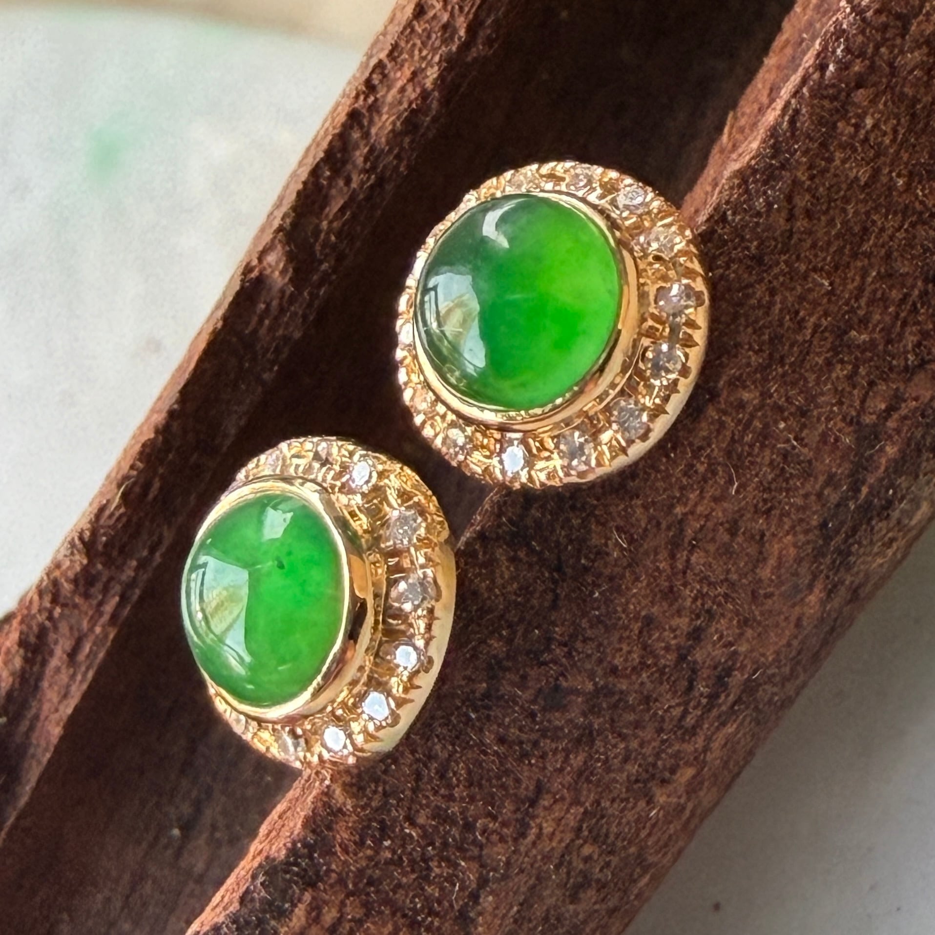 Jade earrings 翡翠YGピアス RCKMP3001 | Victorian Box