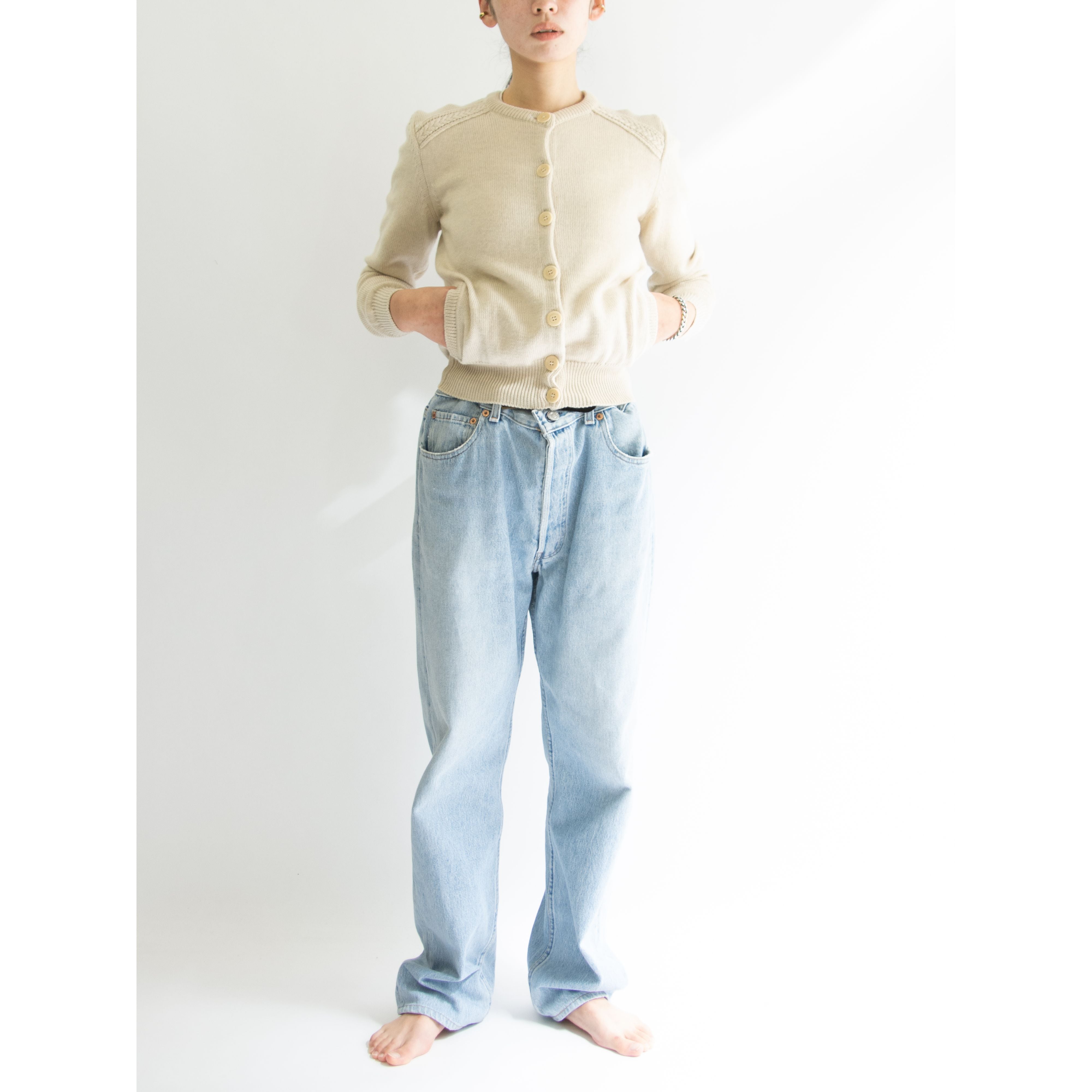 A.P.C.】Made in France 90's 100% Wool Knit Cardigan A.P.C.】Made in France 90's 100% Wool Knit Cardigan