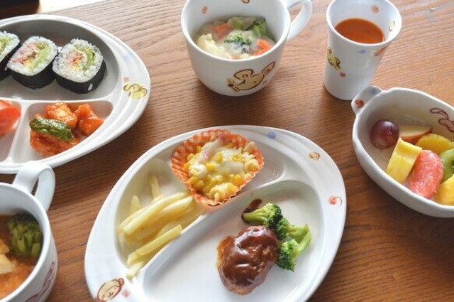 日本製　窯元直送　干支 子ども食器・ろくべ型豆茶碗【寅（とら）】3点