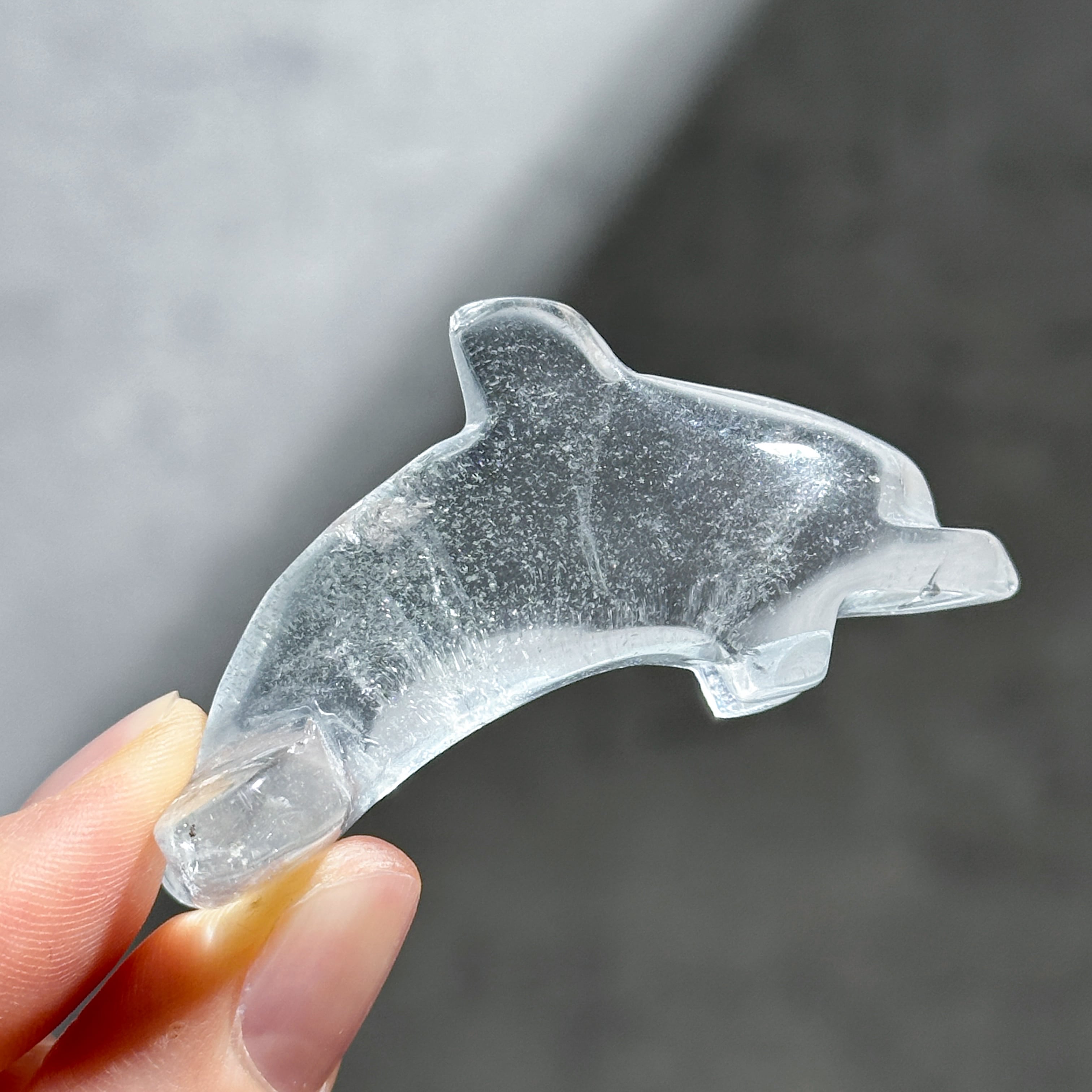 透明感◎クリアクォーツ ミニイルカ11◇Clear Quartz◇ 天然石・鉱物