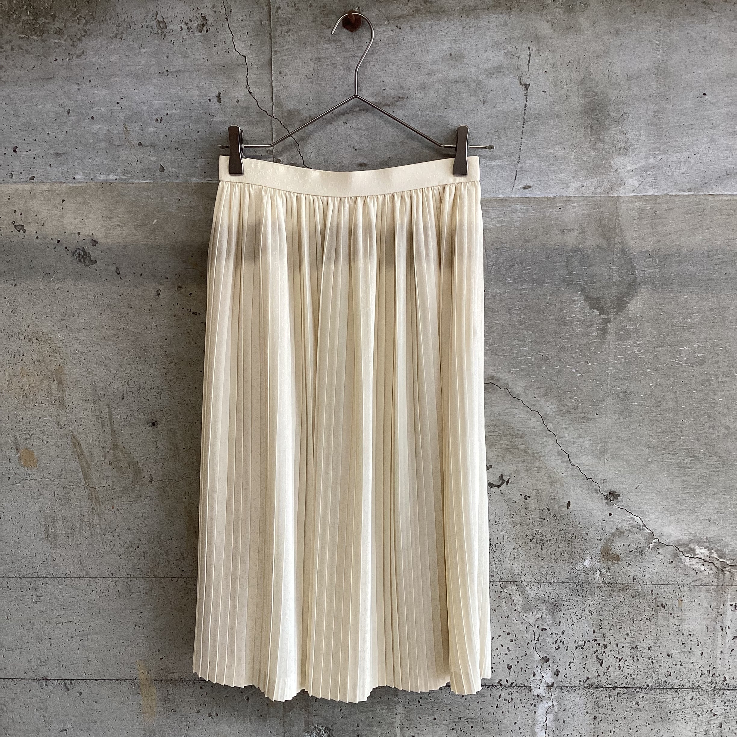 Floral jacquard pleated skirt