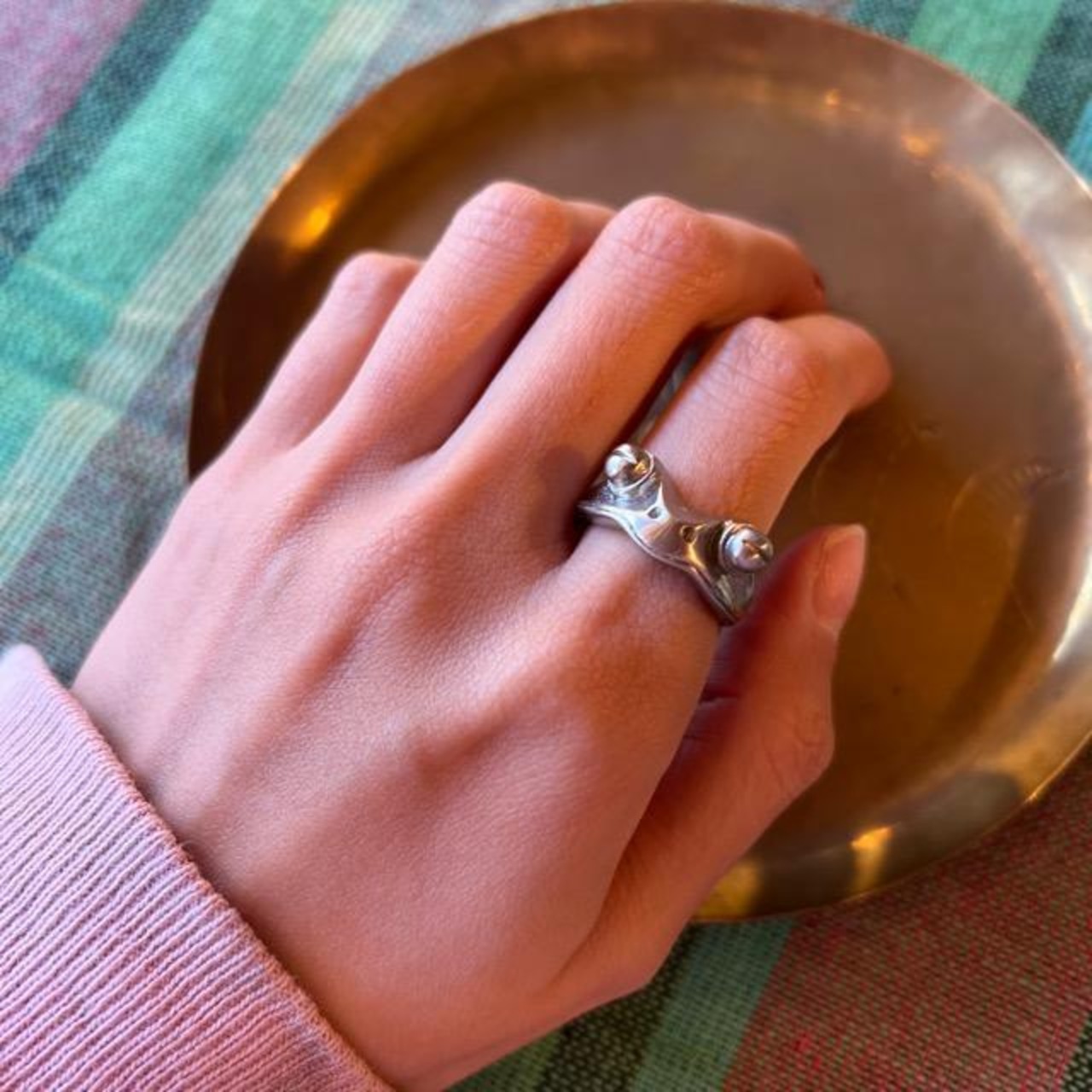 TOPANGA Jewelry　Frog face ring　カエルの顔リング　カエル　リング　指輪　frog 　ギフト　プレゼント