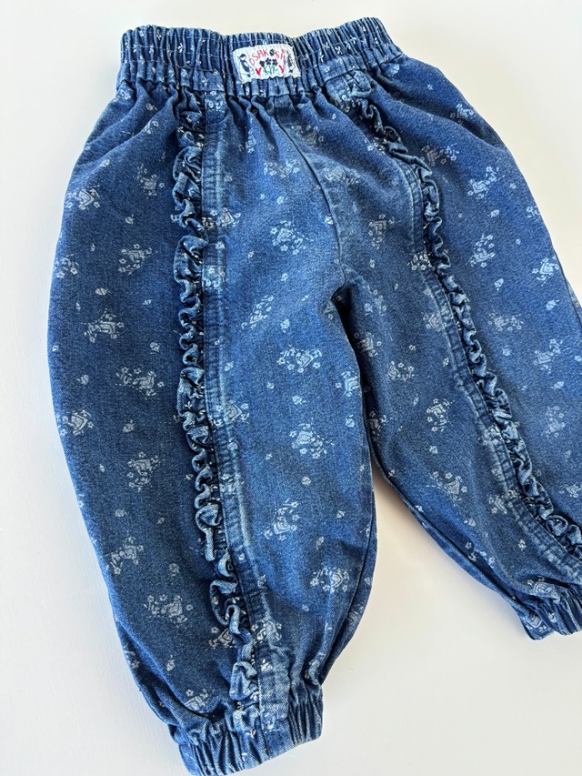 【24m・vintage】USA製 OshKoshフリル付きデニム