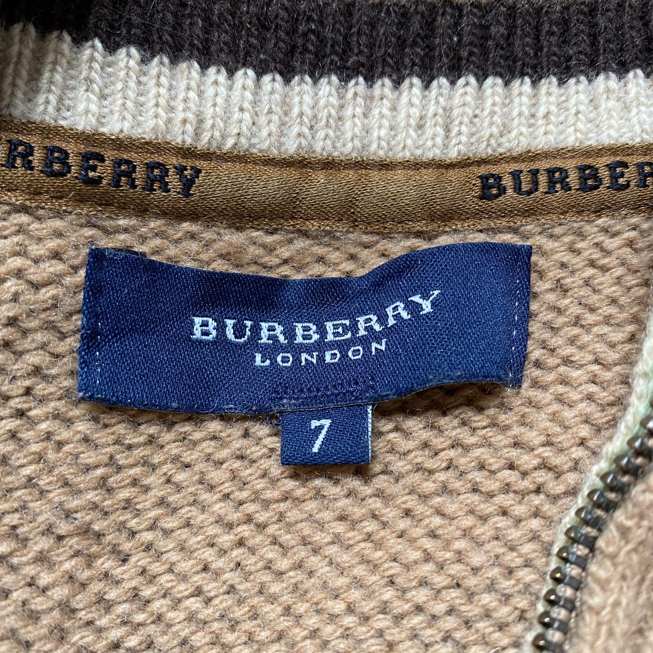 BURBERRY LONDON バーバリー ロンドン ハーフジップ ウールニット 