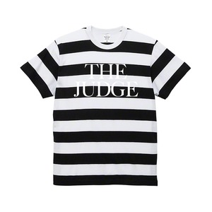 'THE JUDGE' BORDER T-SHIRT BLACK /WHITE <X LARGE>