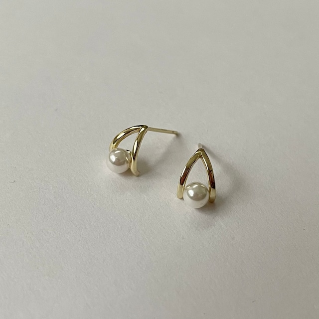 18KGP pearl pierce （シルバーピアス／silver925／パールピアス）