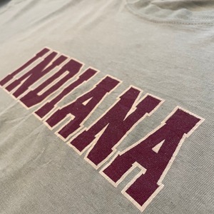 【JERZEES】INDIANA カレッジ風 ロゴ プリント Tシャツ 2XL オーバーサイズ US古着 アメリカ古着