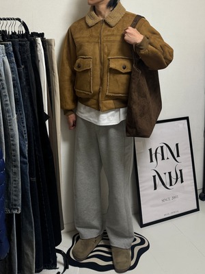 Mood Suede Shearling Mustang Jacket (2color)