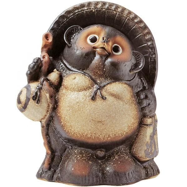 福狸 古信楽風 20号 （信楽焼き・陶器・たぬき タヌキ 置物 （信楽焼き