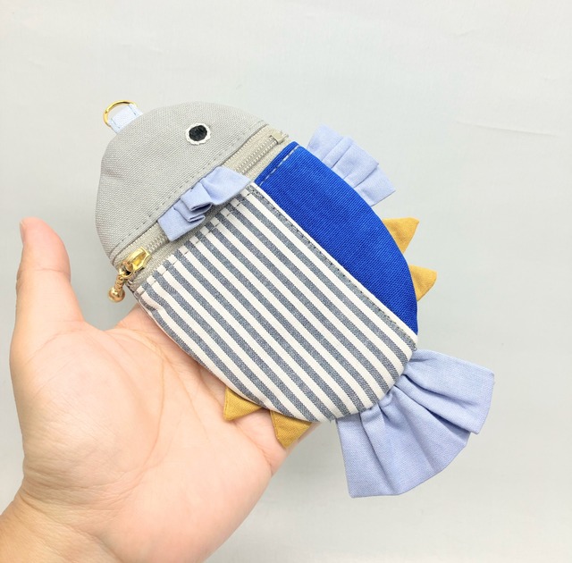 パスケース　カツオ　鰹｜とりさん工房ーかわいいハンドメイドポーチ