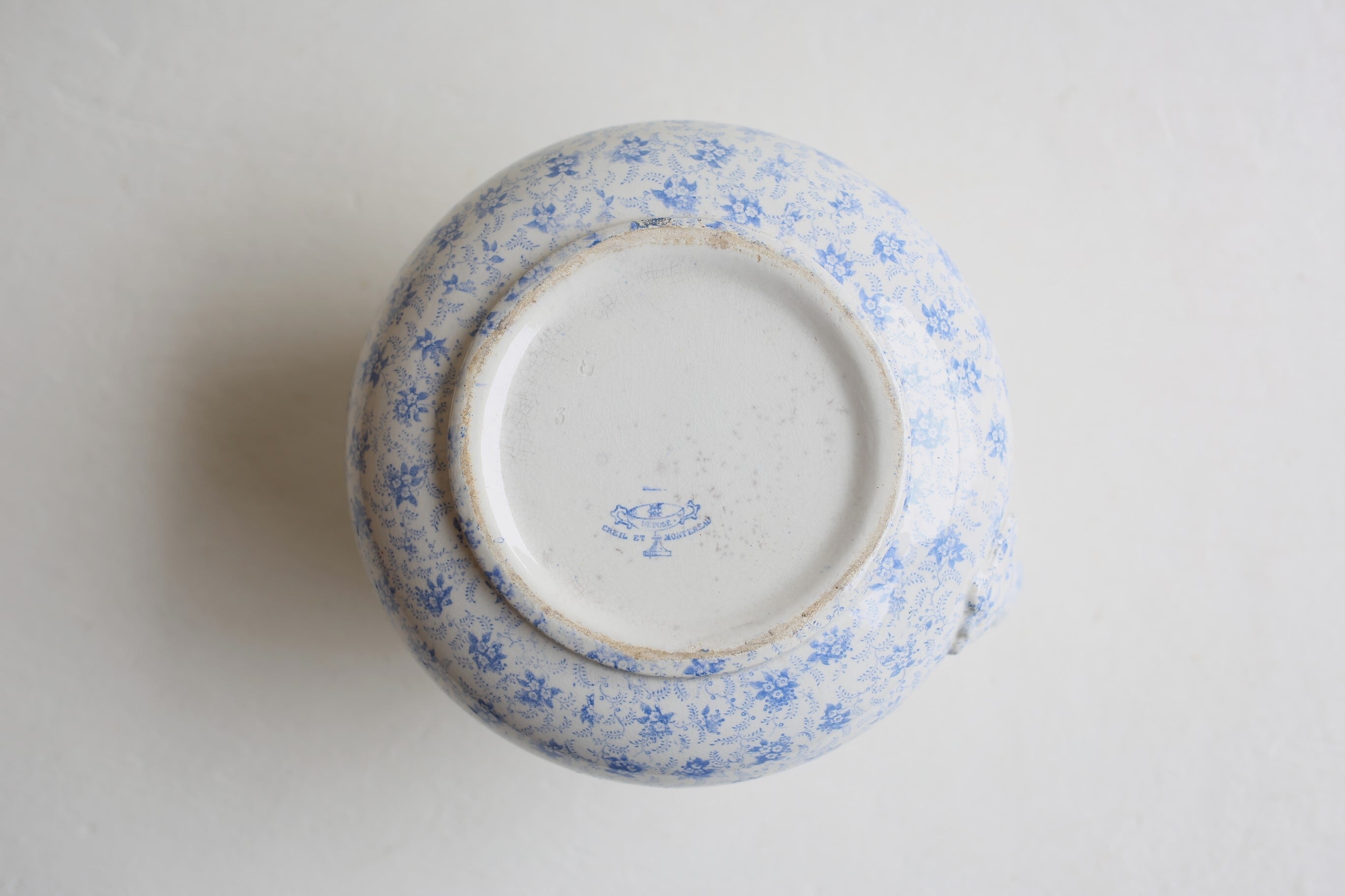 フランス アンティーク クレイユモントロー Creil et Montereau ピシェ