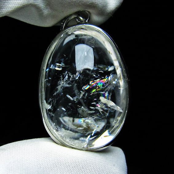 アイリスクォーツ 水晶 ペンダント 虹入り 一点物 [M便 1/20] 112-8293