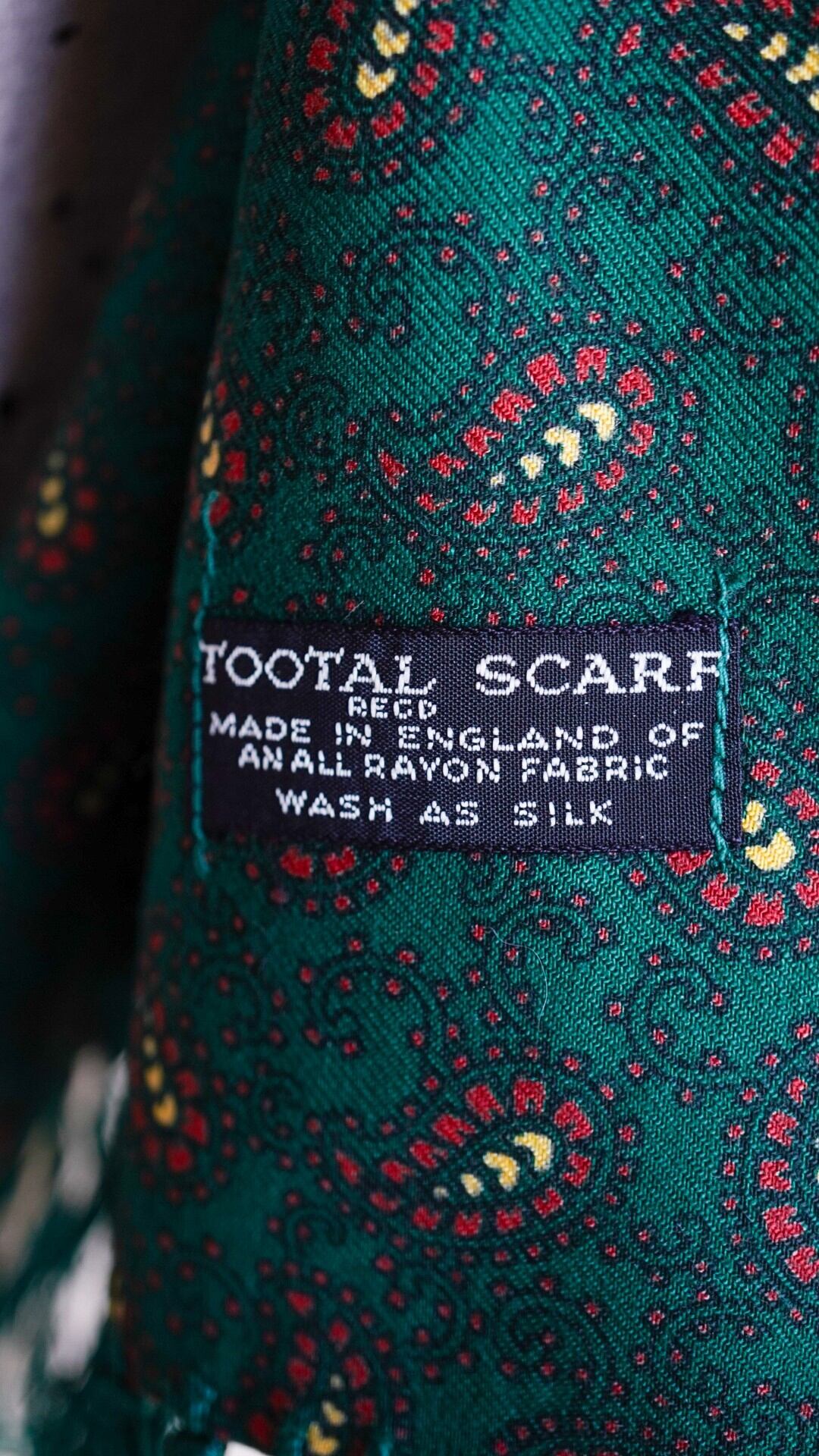 1960s】TOOTAL トゥータル ペイズリー柄 スカーフ 《レーヨン イギリス