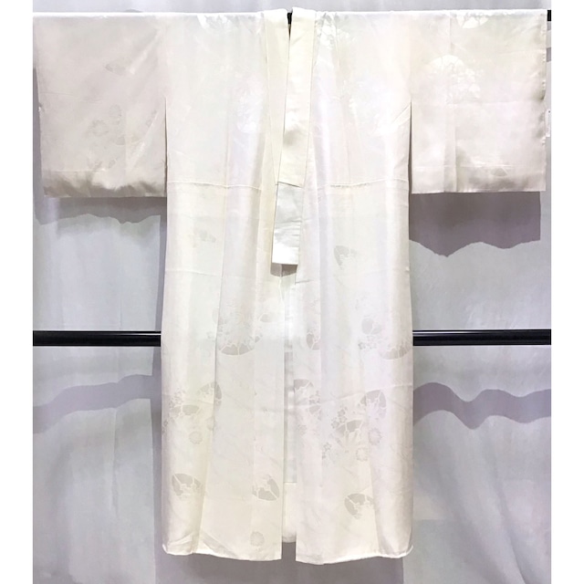 着物・襦袢・花・流水・白地・No.200701-2037・梱包サイズ60