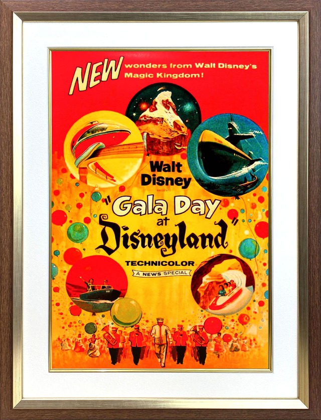 ディズニー テーマパーク ポスター「これがあなたのディズニーランド/Gala Day at Disneyland」絵画 インテリア 展示用フック付