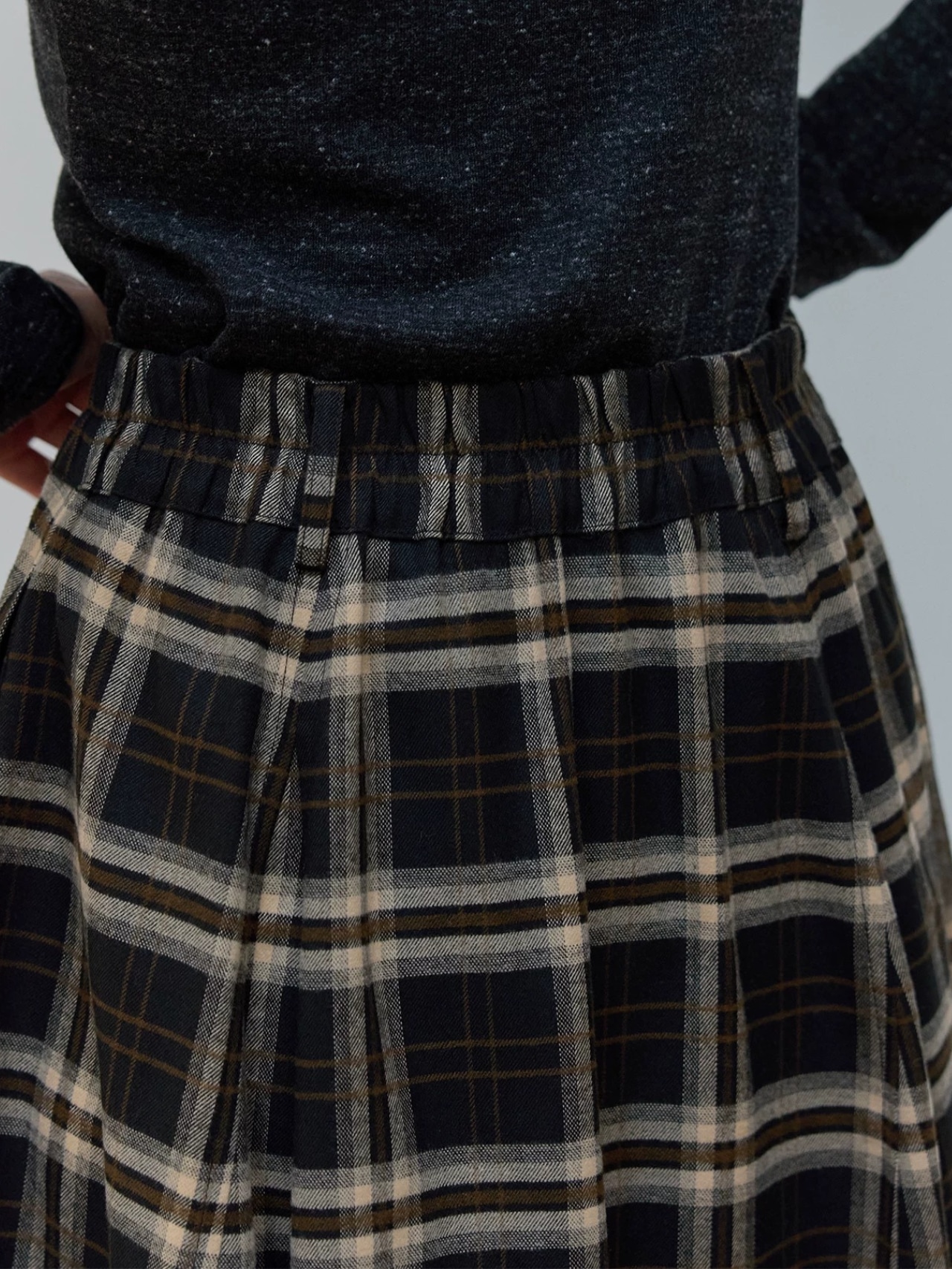 Bourgeon Vintage Check Tucked Skirt F0821