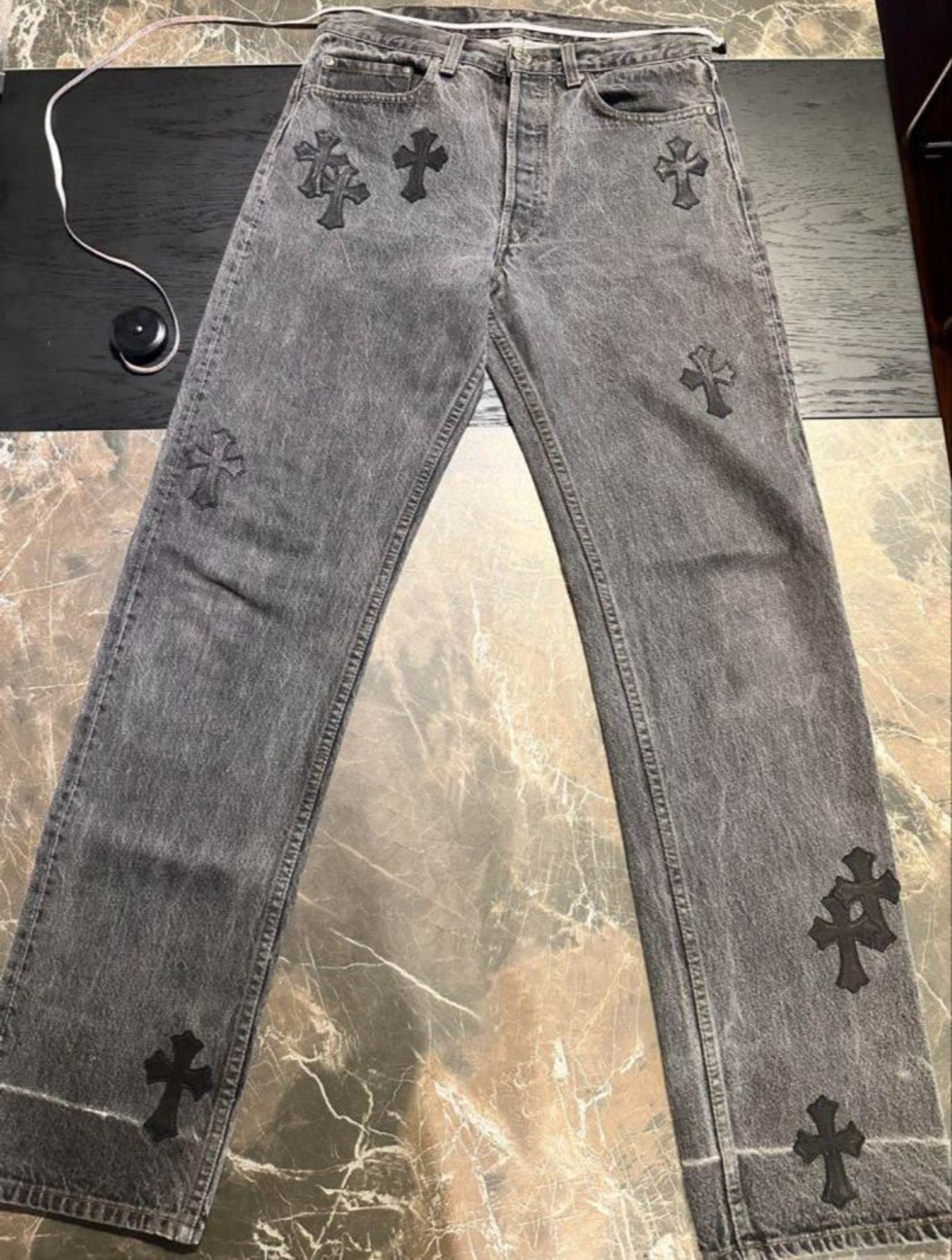 CHROME HEARTS クロムハーツ × リーバイス 501 クロスパッチ デニム 