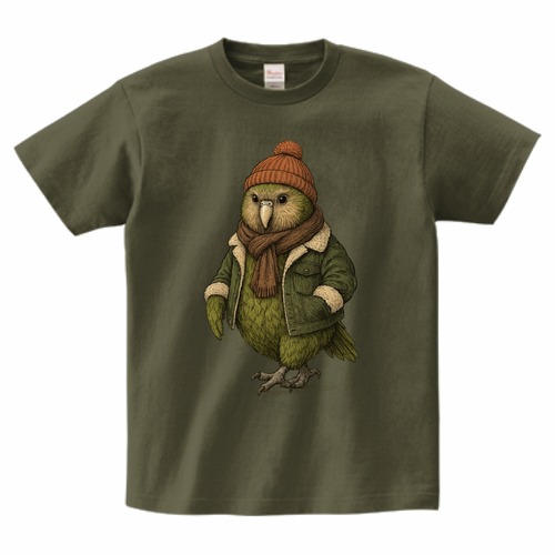 おしゃれカカポTシャツ[オリーブ]