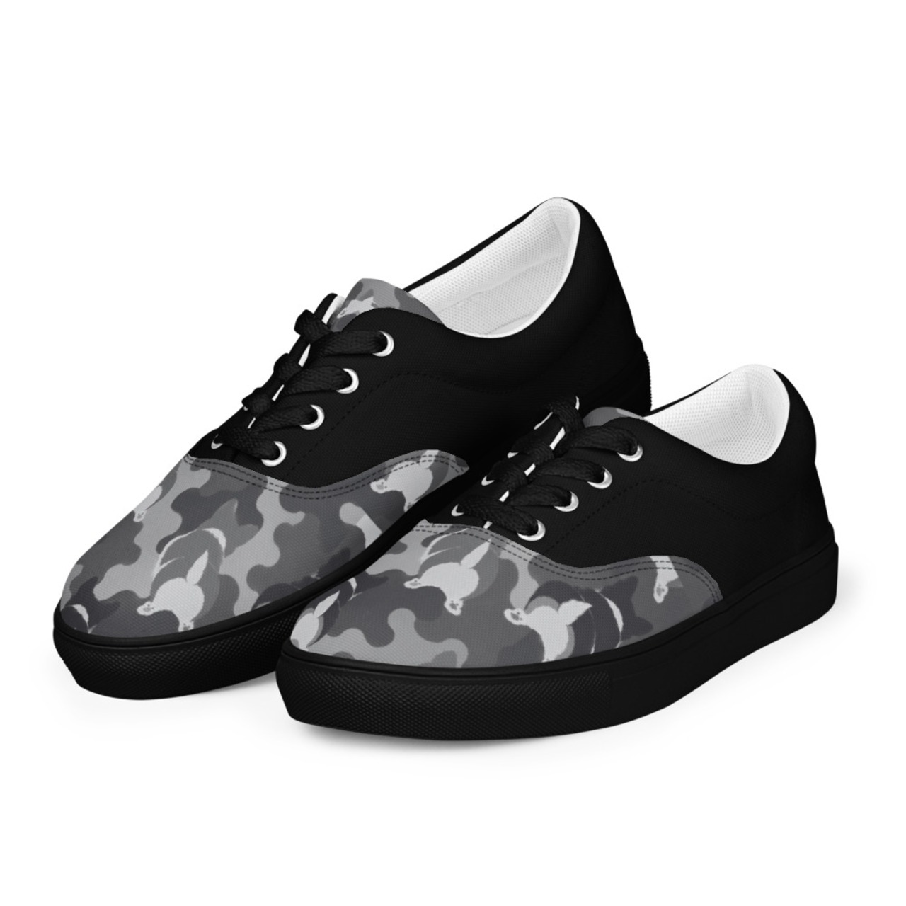 WIGGLE CAMO monochrome canvas shoes(Women’s )  [S0007]