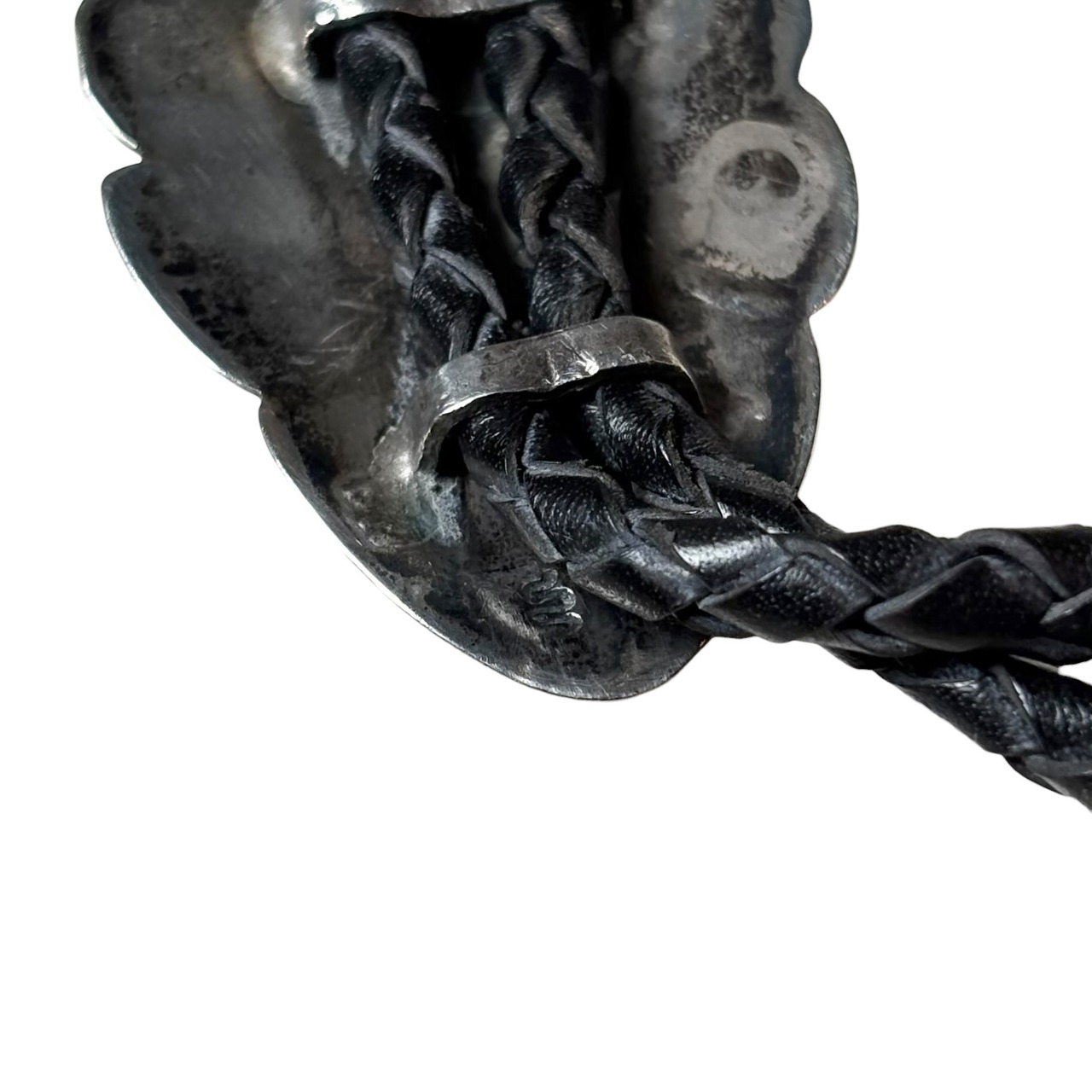 vintage Hopi Lewis Lomay silver bolo tie