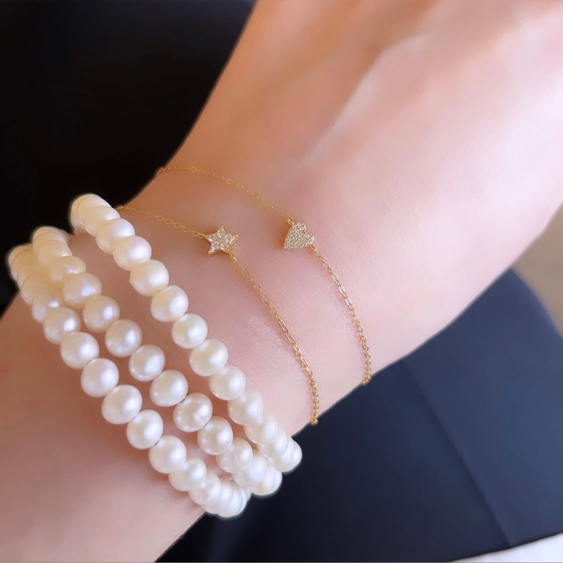 淡水Pearl3連バングル | BIJOUX+RAVI 【ビジュープラスラヴィ