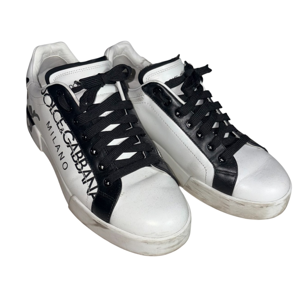 DOLCE&GABBANA “Portofino Crown” leather sneakers