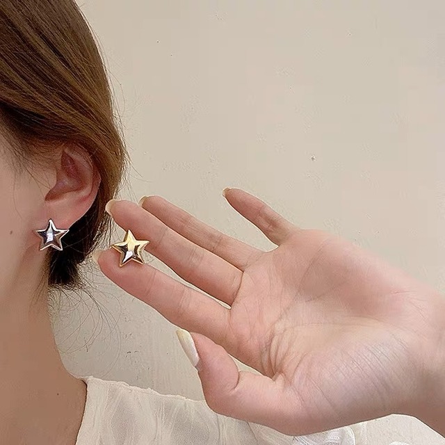 star pierce 925sliver/スターピアス　ゴールド　シルバー　925シルバー純銀針/LL23050302