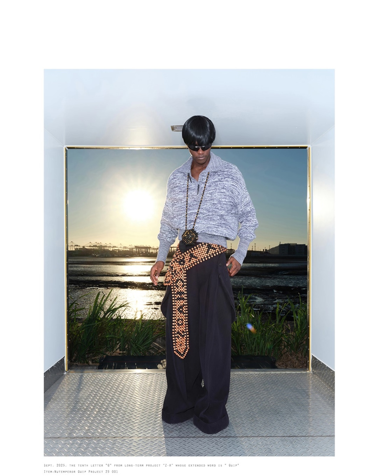 NUTEMPEROR Quip Project 011 Hand-Beaded Wood Belt