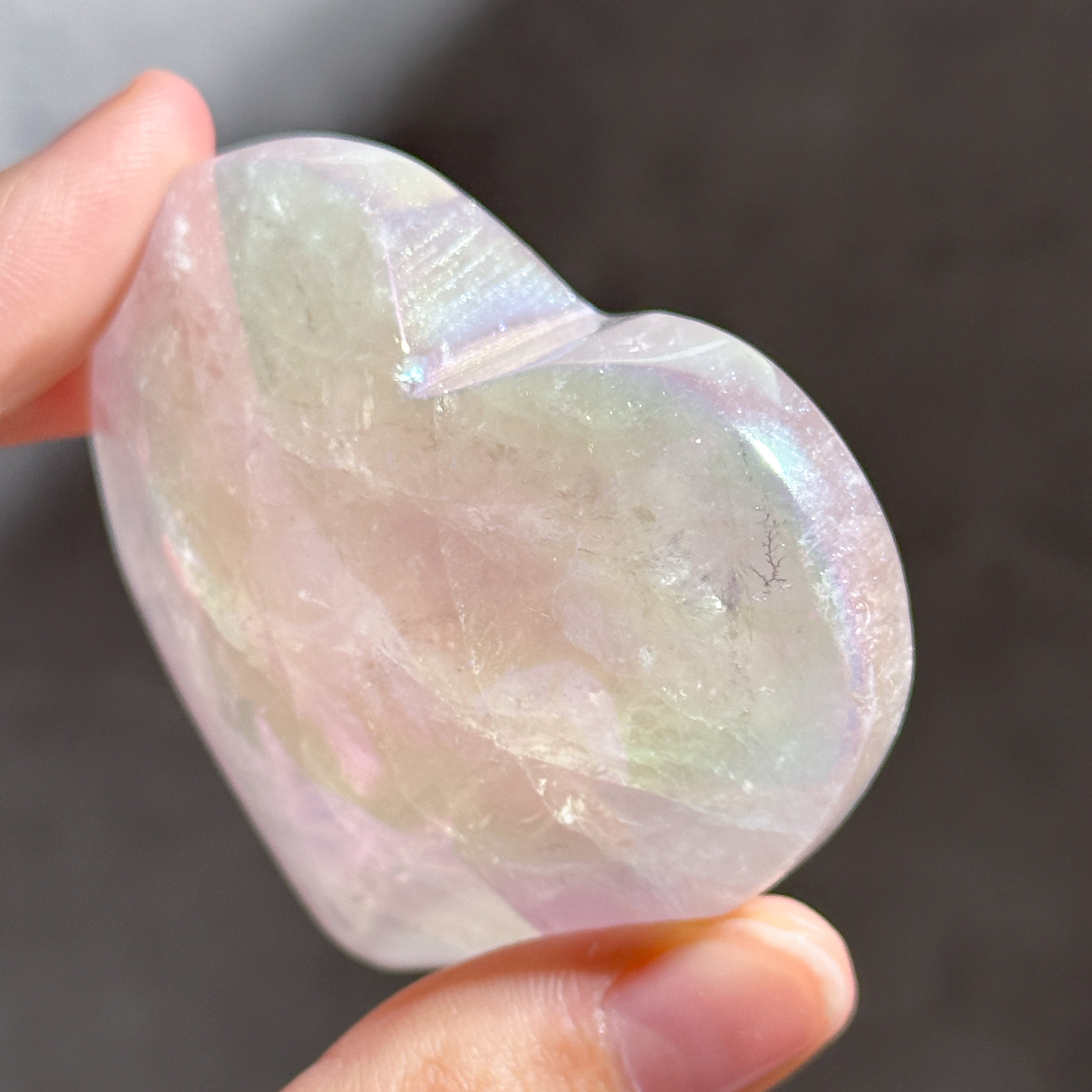 ♡エンジェルオーラローズクォーツ ハート91♡ Angel Aura Rose Quartz
