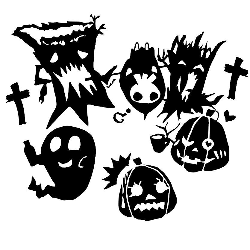 ハロウィン 装飾 ハロウィンパーティー ジャックオーランタン 死神 ゴースト 店内装飾 小 29 X 34 cm ウォールステッカー 【日本語説明書付】 【iBy アイバイ】