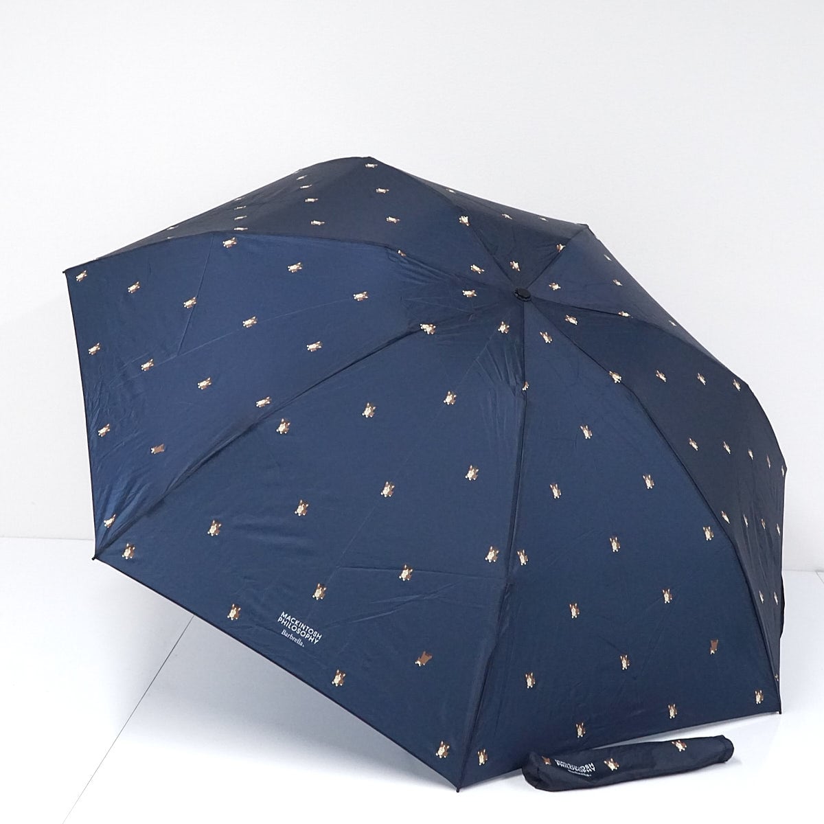 サンバリア100 完全遮光日傘 USED美品 晴雨兼用 ストライプ ブルー UV