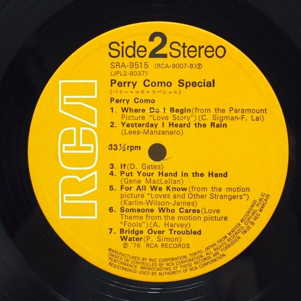 Perry Como / Special [SRA-9515~16] - 画像5