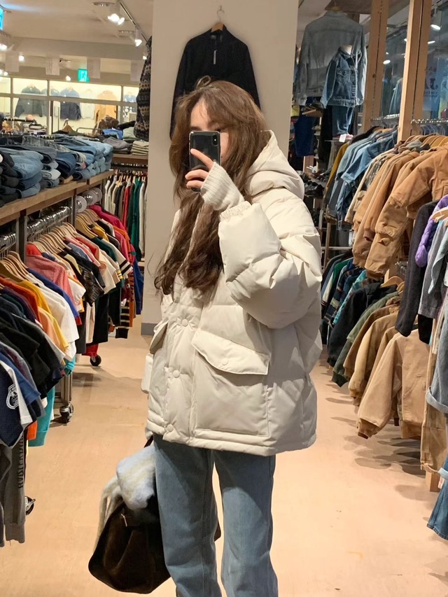 (OUNCE) pocket hood duck down padding / 2color