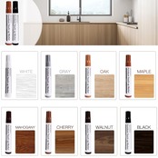 木製品補修セット 補修クリーム+補修ペン8色入り フローリング 補修 床/木製品補修 木製品キズ隠し キズ直し フローリング 木工 木製の家具 ドア 床 傷 すりキズ用 汚れ 16本セット ブラシ*2付き ヘラ*1付き パレット*1付き
