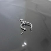 THIN HOOP [LARGE] with OVAL and CROSS / シンフープ L ウィズ オーバル&クロス