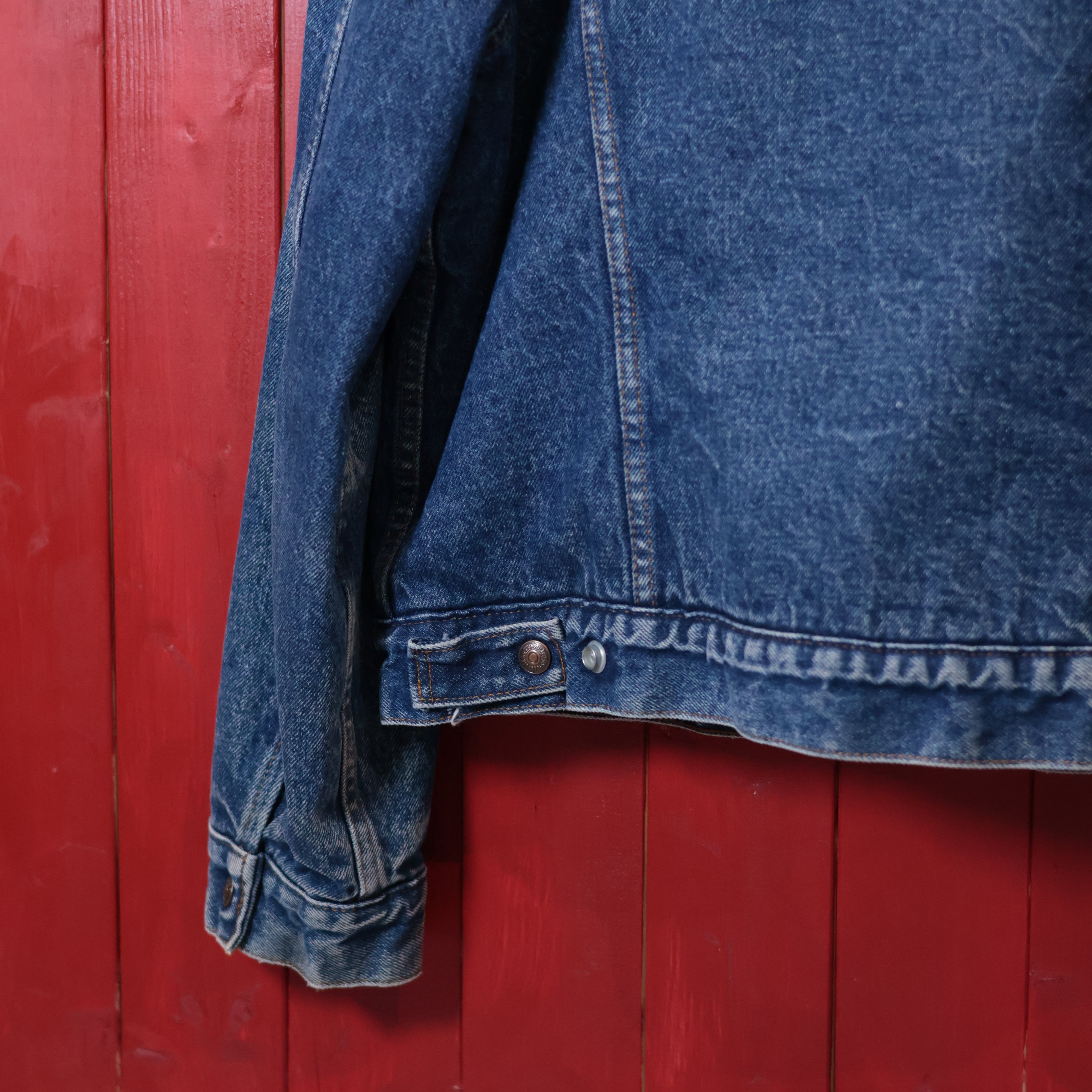 80s〜USA製 Levi's 70608 ボアデニムジャケット 濃紺 44 リーバイス