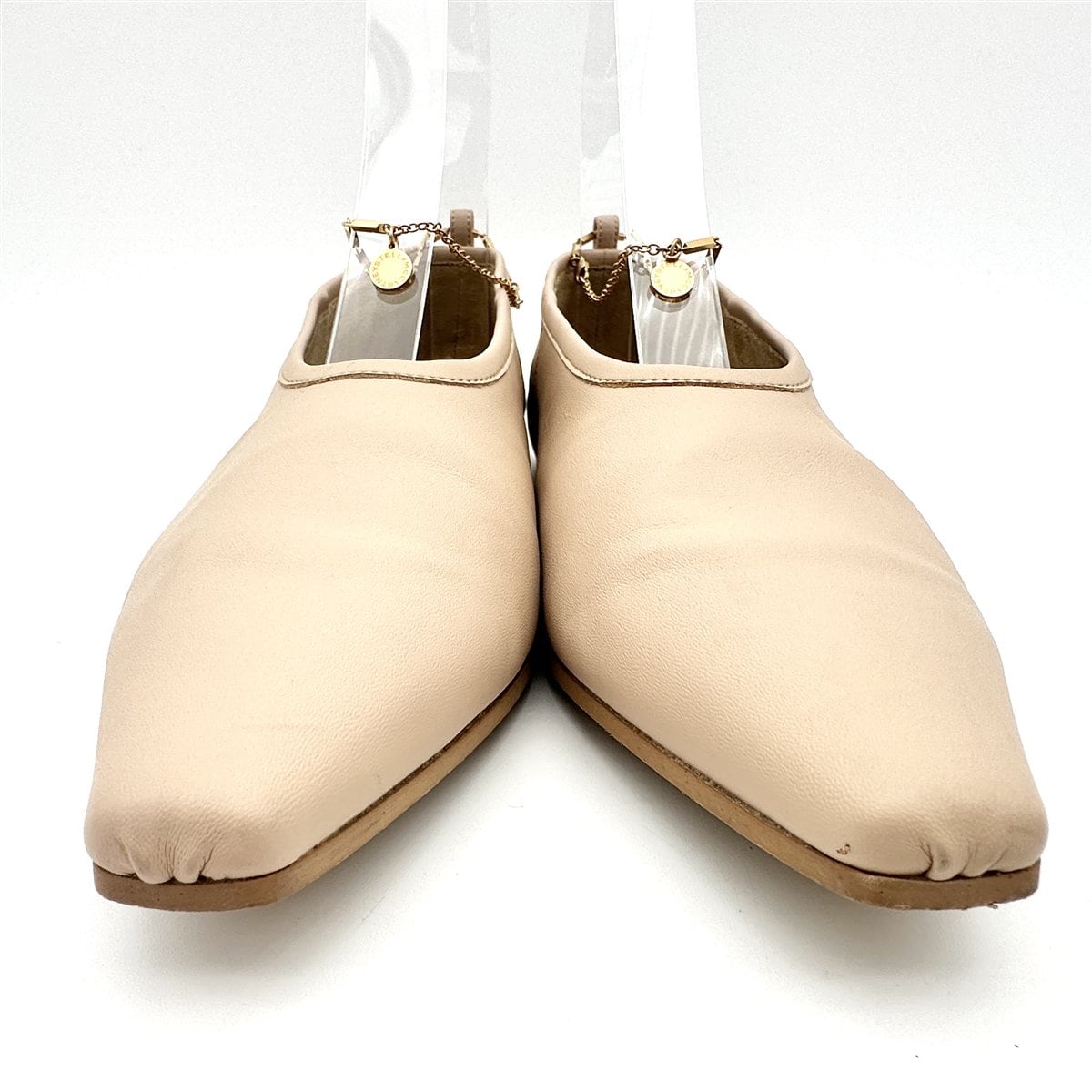 STELLA McCARTNEY パンプス 本革 チェーン ベージュ 2307T STELLA McCARTNEY パンプス 本革 チェーン ベージュ 2307T | TaK