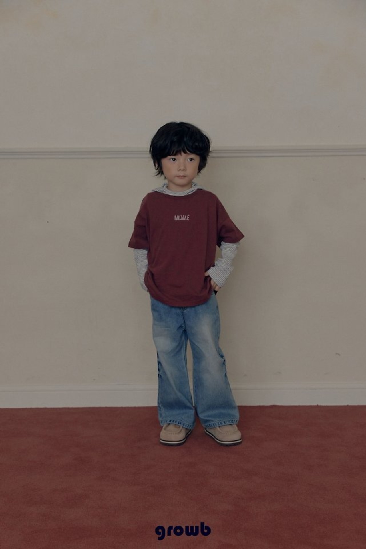 韓国子供服 / growb / ジャックリーン Tシャツ / 秋服 *XS~JM*
