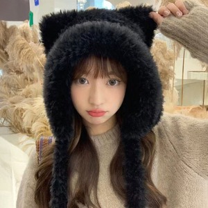 クマ耳 ニット帽 もこもこ レディース 秋冬 韓国 帽子 クマミミ おしゃれ 大人 かわいい カジュアル 防寒 保温 小顔 暖かい アニマル帽 熊耳 大人可愛い 大人女子