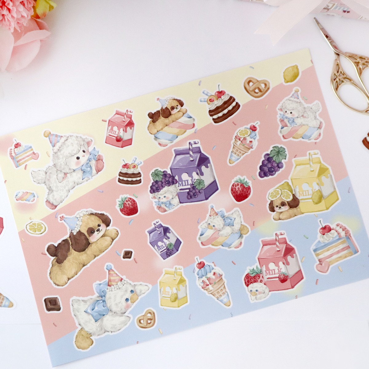 新作②♡A4デザインペーパー＆コラージュシート60枚♡素材 おすそ分け 