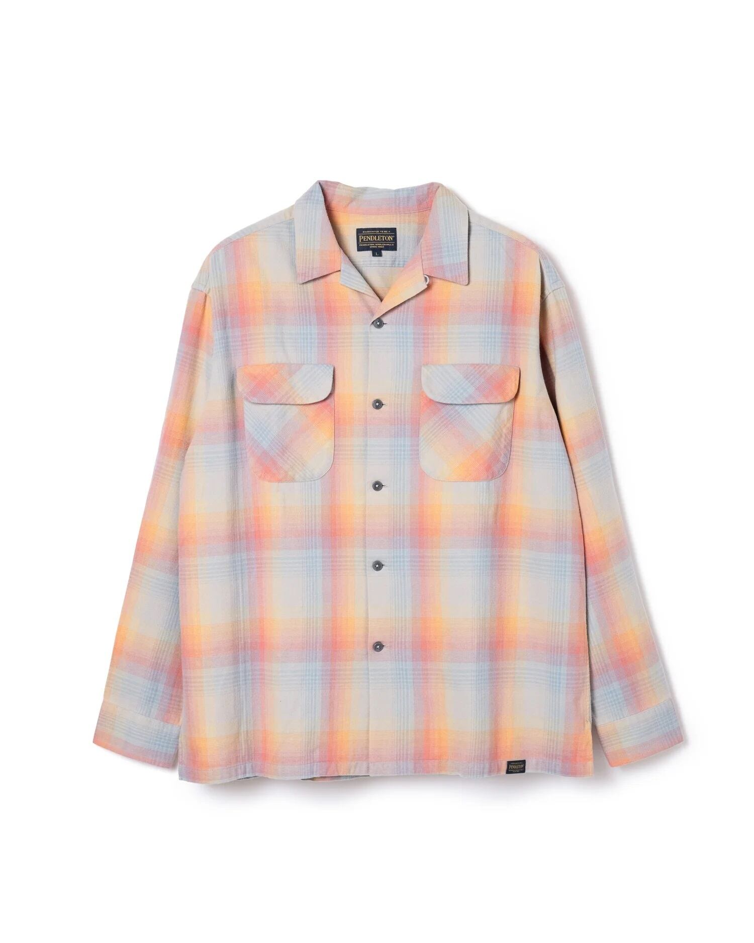 PENDOLETON (ペンドルトン) ー オープンカラーシャツ Coral/Sax 4475-7001