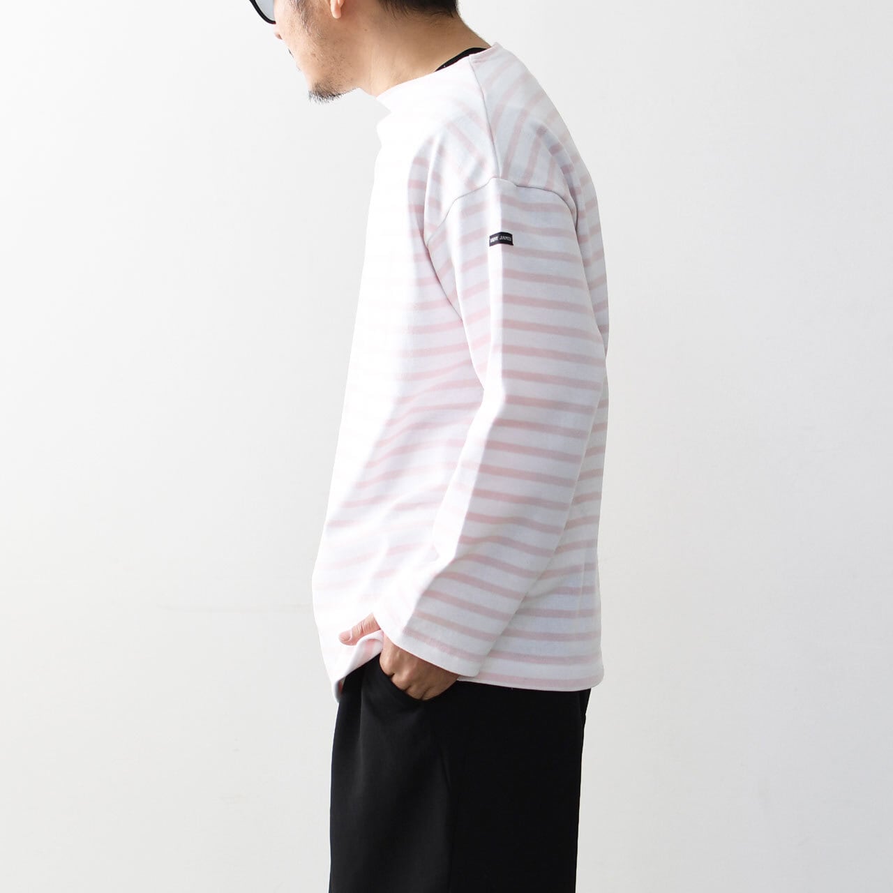 SAINT JAMES 無地 長袖 バスクシャツ ホワイト NEIGE T3 SAINT JAMES（セントジェームス） 日本正規品 モーレ 長袖カットソー