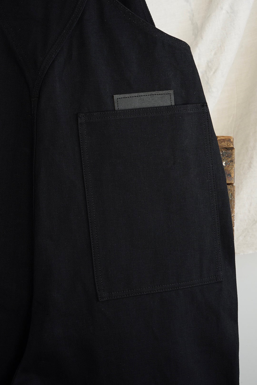 TUKI - 原田服飾研究所 - TYPE 2, LOOSE FIT SALOPETTES - BLACK/BLACK