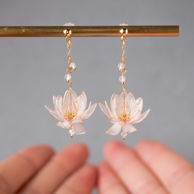 睡蓮の花 －Gold & Silver－ | Resin Dip Flower Jewelry