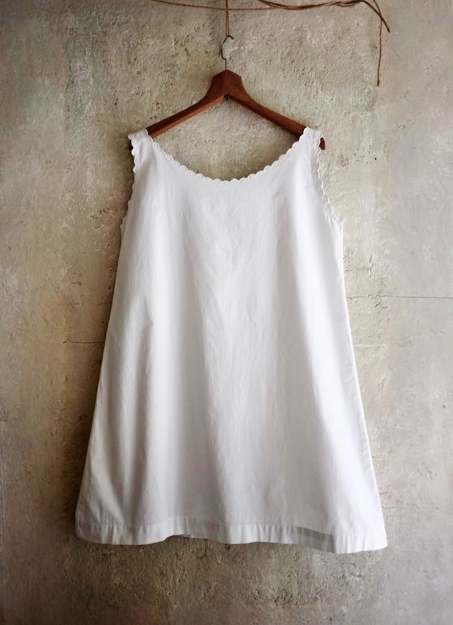 フランス 白球と白麦と白花のワンピース アンティーク